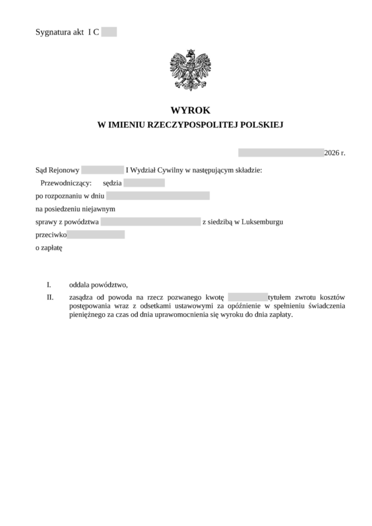 wygrana z firmą windykacyjną, pomoc prawna w Koszalinie